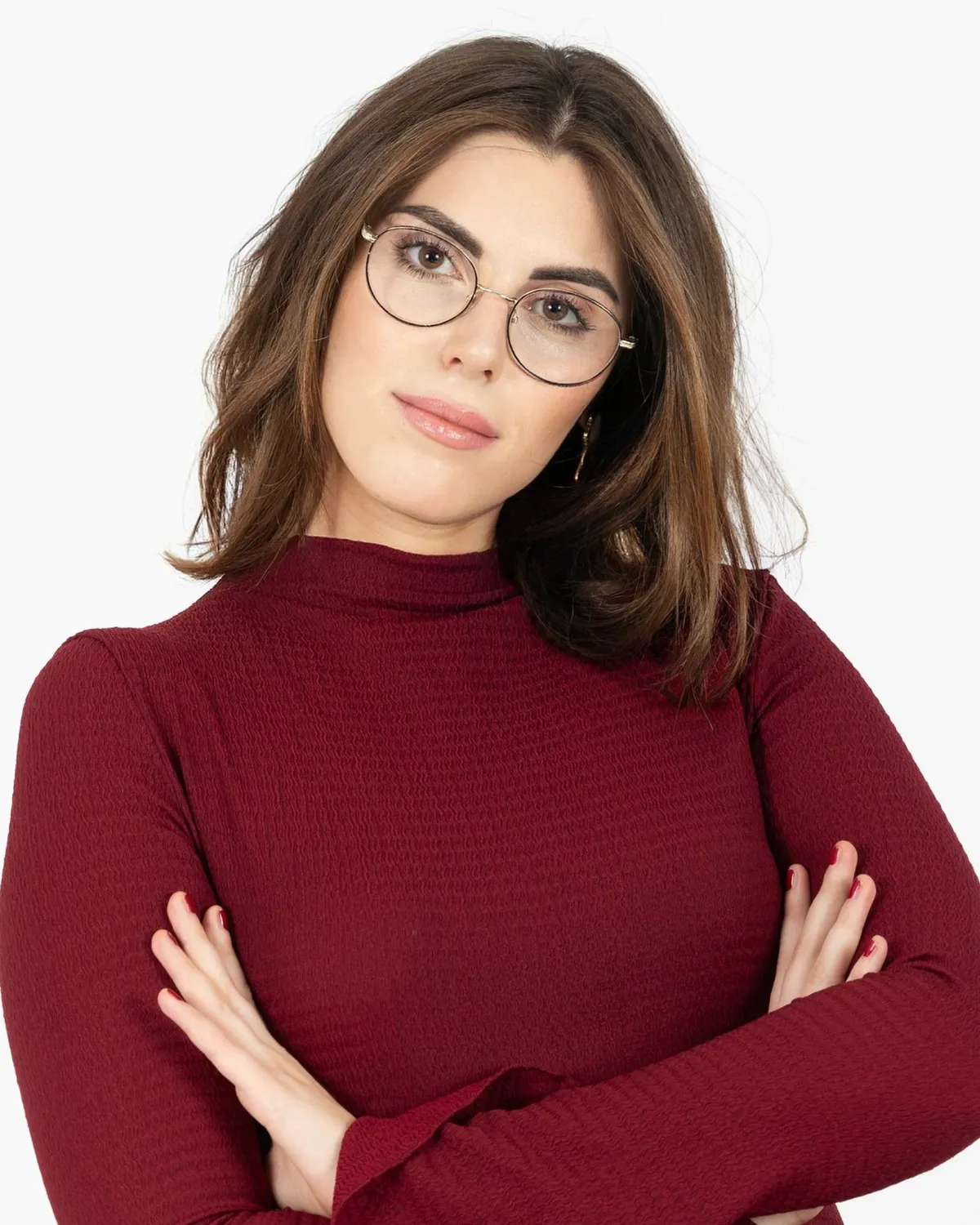 Claudia Celea tijdens een strategische videoshoot